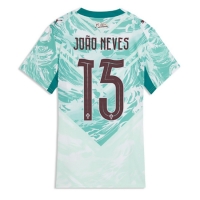 Camiseta Portugal Joao Neves #15 Segunda Equipación Replica Mundial 2026 para mujer mangas cortas
